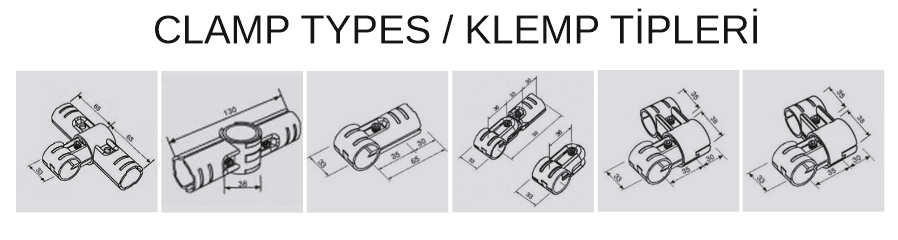 6 Farklı Klemp Tipi